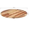 Dessus de table Bois solide Rond 25-27 mm 60 cm