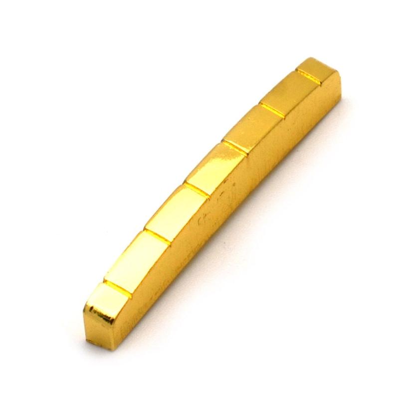 6 Strings Guitar Bridge Nut, Adjustable Brass Bridge Nut for 6 String Multiscale Electric Guitar Replacement Accessories