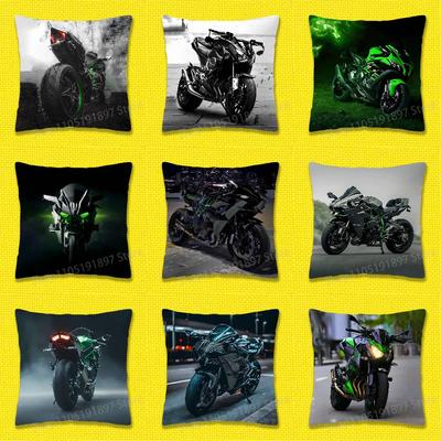 Auto Fahrrad K-Kawasakis Moto Kissenbezug Für 50x50cm 40x40cm 55x55cm 45x45cm 30x30cm Quadratischer Schlafzimmer Kissenbezug