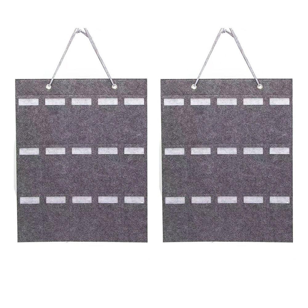 2Pcs 15 Slots Sunglasses Display Hanging Bag Wall-Mounted Hairhoop Storage Holder  Rack