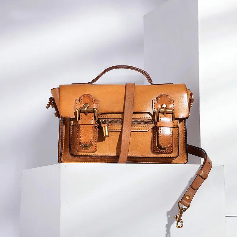 

Женская сумка из натуральной кожи, ведро с одним замком, винтажная многофункциональная сумка через плечо, сумка высокого качества в стиле евро-американского стиля