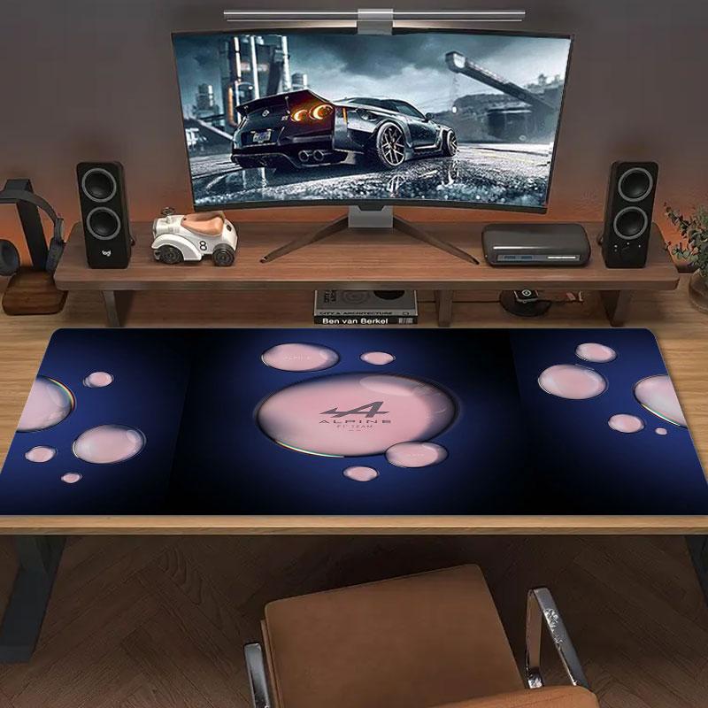 Alpine F1 Large Size Mouse Pad Large Gaming Table Cushion Non-slip Laptop Tablet Big Mousepad XXL Mat Mini PC Playmat With Lock Edge