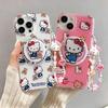 Magnetic Wireless Charging Hello Kitty Bracket Chain Case For Iphone 15 14 13 12 11 Pro Max 13 MINI XR XS Max 7 8 Plus SE Casing