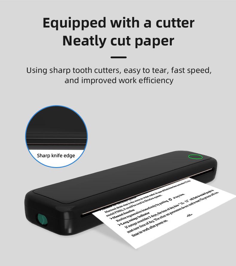 Portable Mini Thermal Printer - A4 Size, Mobile Phone Compatible