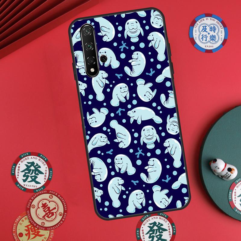 Cute Baby Manatee For Huawei Nova Y73 Y72 Y61 Y91 Y90 Y70 Y60 12s 12i 11i 8i 9 10 SE P60 Pro P30 P40 Lite Case