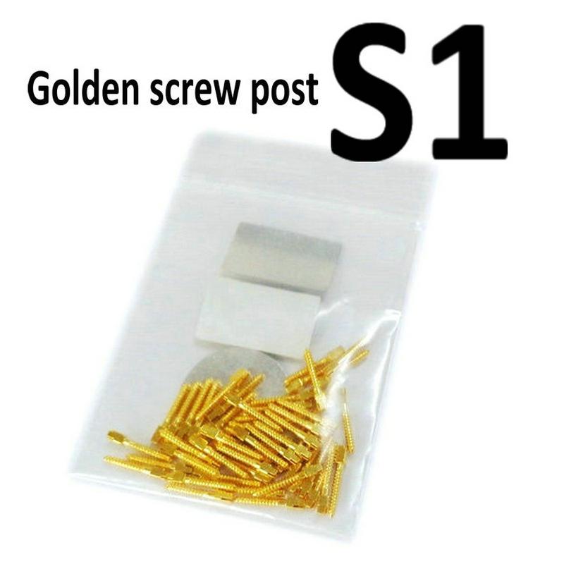 Dental Golden Plated Screw Post 50Pcs Bag High Quality Dentist Tool for Dental Restoration