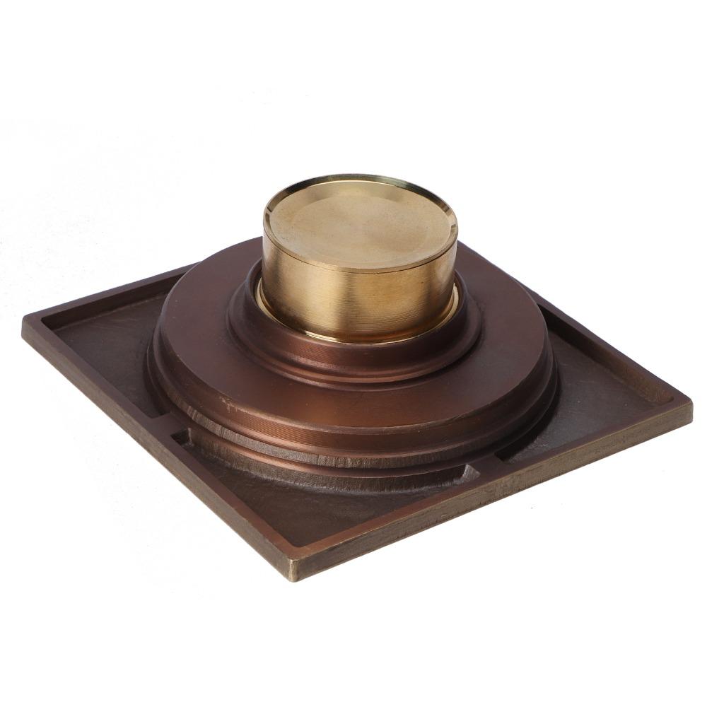 Copper Floor Drain Set Antique Floor Drain Easy Clean Shower Drain Outdoor Shower