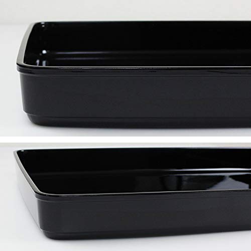 Kishu Lacquerware Certificate Tray PC (Plain Black, 39cm, A4)