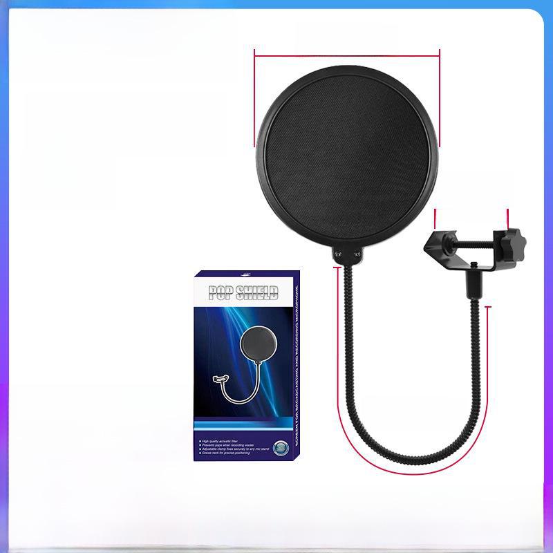 Double-Layer Windproof Metal Spray Cover for Outdoor Broadcasting Microphone