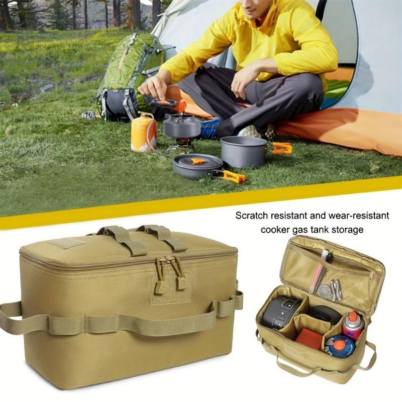 Multifunctional Outdoor Gas Tank Storage Bag - Durable Oxford Fabric Camping Organizer with Multiple Compartments