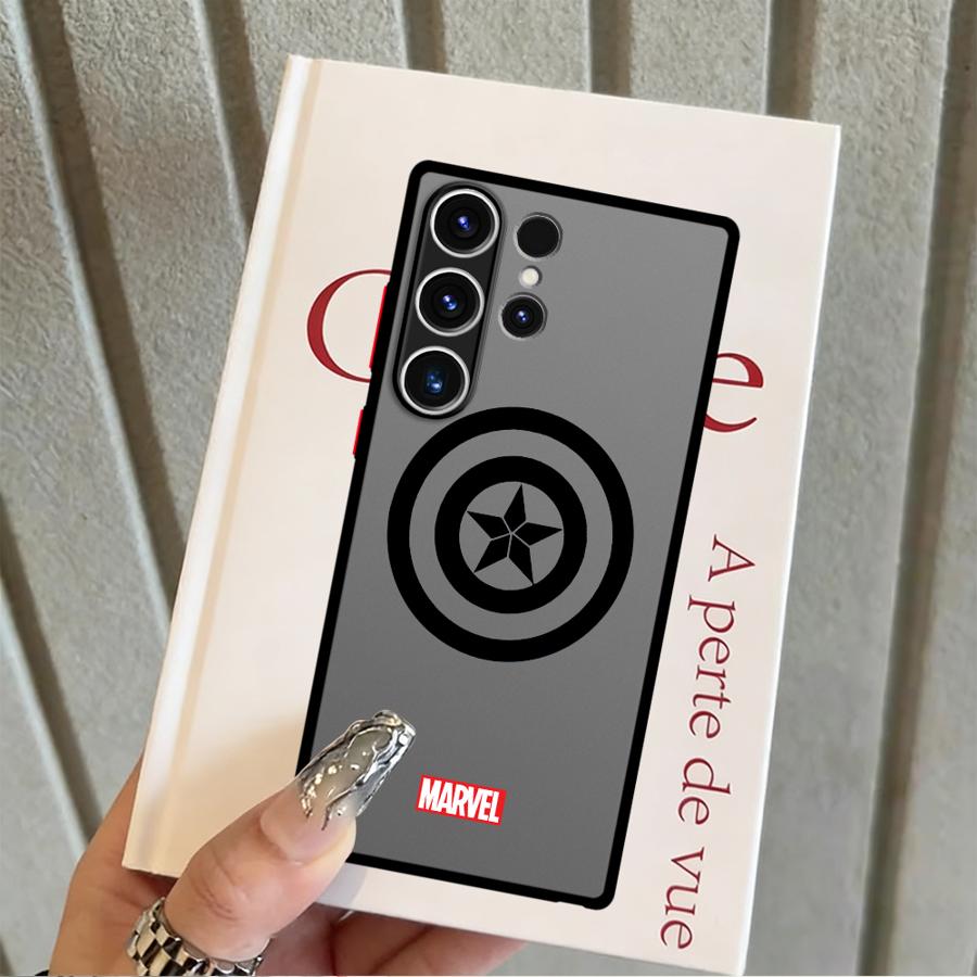 Case for Samsung Galaxy S26 S21 S22 S20 Note 20 10+ S23 FE S25 Ultra S24 Plus Funda Phone Cover Marvel Avengers Hero Logo