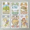 9*6cm Art Nouveau Lenormand Deck Oracle 36 Pcs Lenormand Cards In Perfect Art Nouveau Style