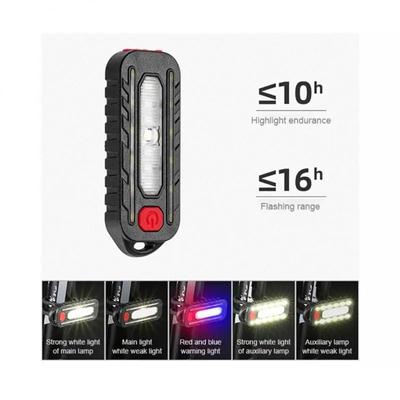 Rot Blau Schulter Polizei Licht Mit Clip USB Typ-C Wiederaufladbare Taschenlampen Wasserdicht Warnung Sicherheit Fahrrad Rücklicht