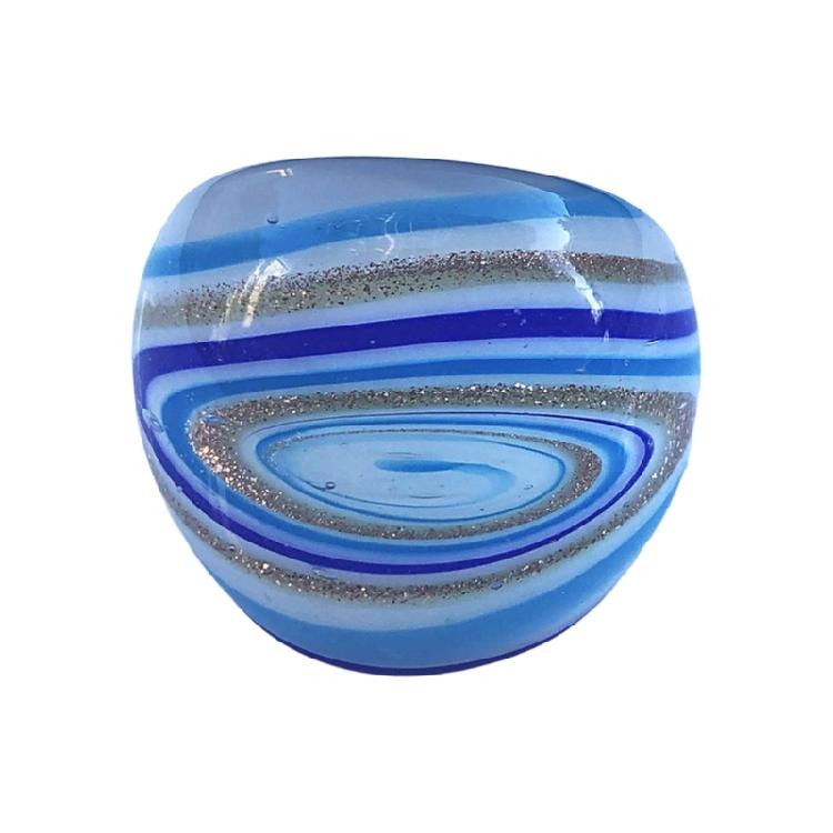 Umělecky zhotovené skleněné prsteny s květinovými motivy obalené drátkem Etnické galaktické téma Pohodlné šperky Kulturní designy