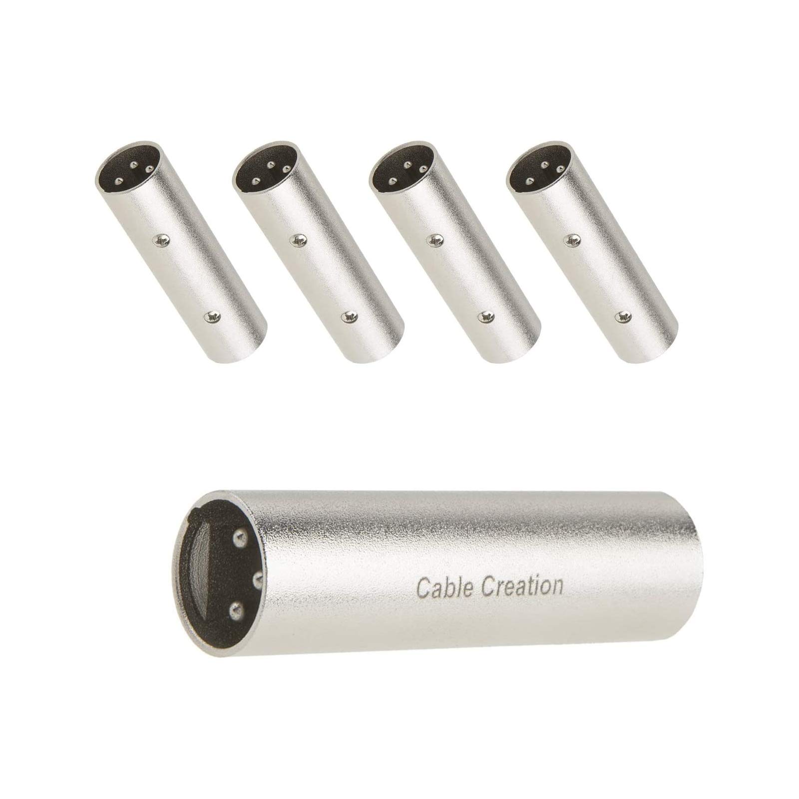 

XLR Male to Male, CableCreation [Pack of 5] XLR 3-Pin Male to 3-Pin Male Mic-Line Adapter