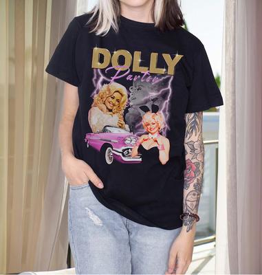 Dolly Parton Vintage Country T-Shirt Top magliette Uomo Donna Maglietta Taglia Musica Unisex Anni '90