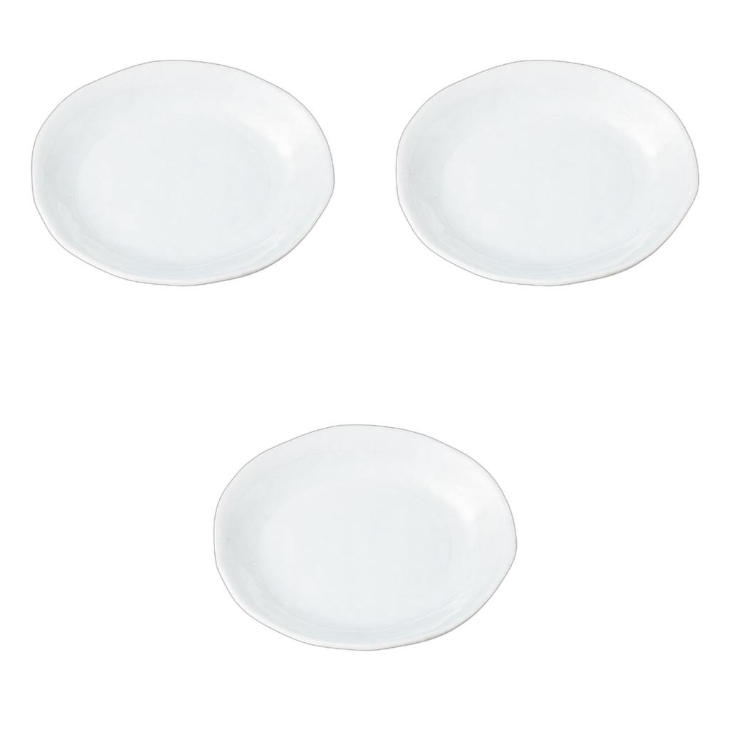 Set of 3 Yayoi Plates X Medium Ceramic Plates by Setomonohonpo 7.5" [23.6 2.5cm]
