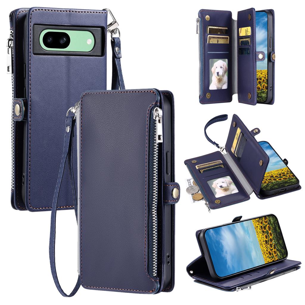 015 Style For Google Pixel 8a Wallet Case Drop-Proof Leather Phone Cover