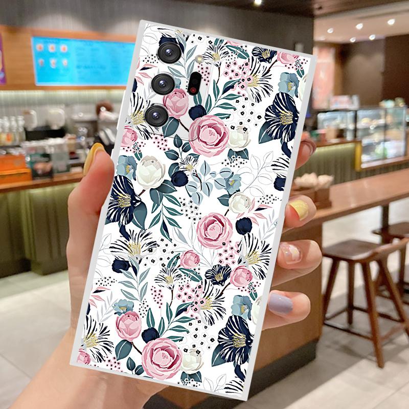 Etui z wzorem kwiatów do Samsung Galaxy Note 20 Ultra 10 Plus Lite Note10 Note20 20Ultra 5G Miękkie silikonowe etui na telefon