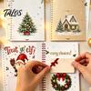 Holiday Gift Card Keeper Christmas Book, 8x6 Inch Spiral Bound Keepsake Booklet, Greeting Storage Folder Merry Album Organizer for Xmas Party Supplies