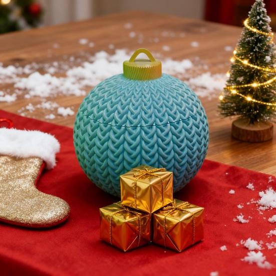 Christmas Tree Ball Decoration Imitation Crochet Festive Tree Ornaments Indoor Outdoor Holiday Decor