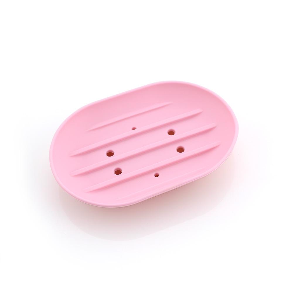 Non-slip Hollow Silicone Soap Dish Holder for Bathroom