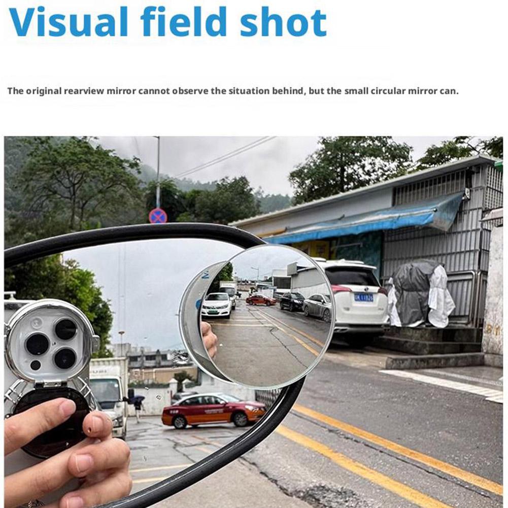  2pcs Car Rear View Mirror Full Vision 360 Degree Waterproof Rearview Wide Auto Blind Par G1B1
