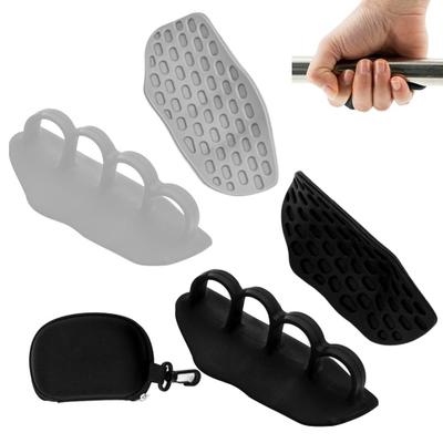 1 Pair Weight Lifting Grips Anti-Slip Silicone Men Women Gym Workout Grips Hand Palm Protection Dumbbell Pull-Up Exercise Training Fingerless Gloves
