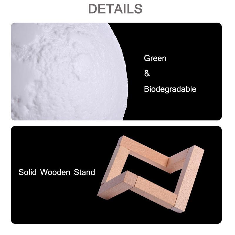 880ml Moon Luftfukter Eterisk Olje Diffuser Luftrenser Ultrasonic Mist Luftfukter For Hjem og Kontor