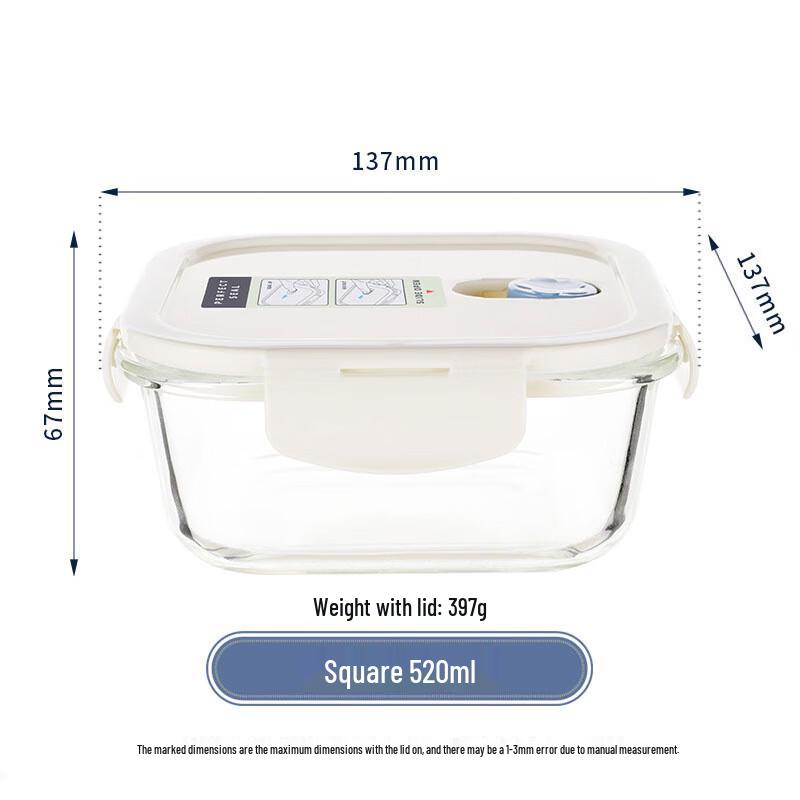 

ZISIZ Microwaveable Glass Food Storage Container