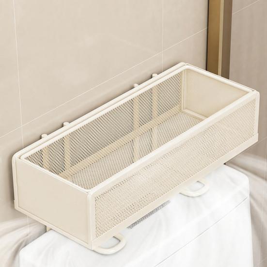 Toilettentank-Aufsatzkorb Badezimmer-Organizer Über dem WC-Aufbewahrungsregal Platzsparend Über dem Tank Maschenablage für Kleine Badezimmeraufbewahrung