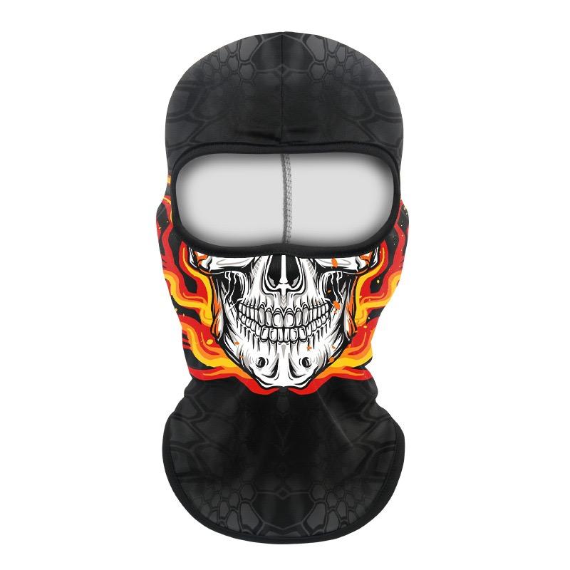 Balaclava Helmet, Animal Skull Pattern Sun UV Protection Face Mask, Lightweight Breathable Neck Gaiter for Motorcycle Cycling