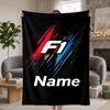 F1 Custom Flannel Blankets Soft Warm Cozy Throws for Home Decor Holiday Gifts