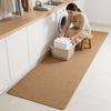 Duurzaam Antislip Sisal-Stijl Keukenmat: Slijtvast en vuilafstotend, Gemakkelijk schoon te maken, Snijbare Deurmat.