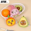 KAKAO FRIENDS Ryan Lion Fruit Plush Handheld Mirror & Bag Charm Keychain