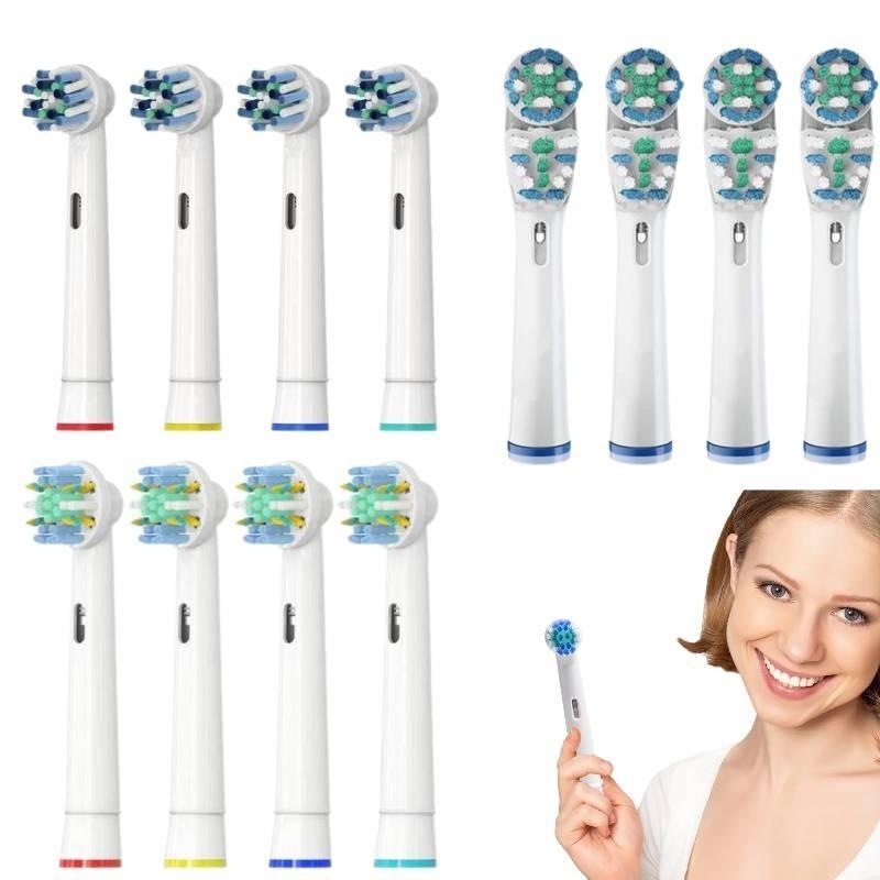 Clean For Oralb Generic Crossaction Electric Toothbrush Heads 1 Pack Of 4 White