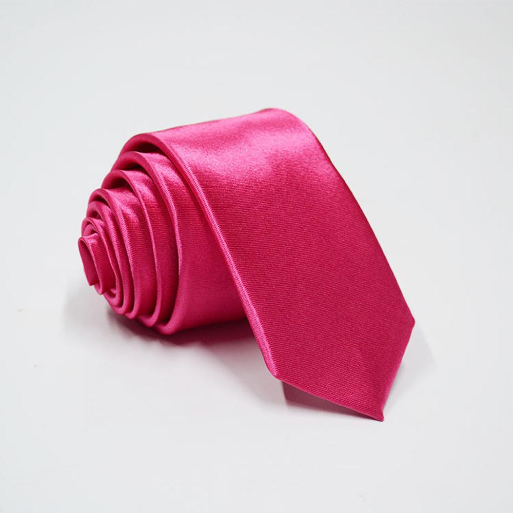 Monochrome Tie Solid Color Narrow Tie 5Cm Men'S Satin Hand Tie