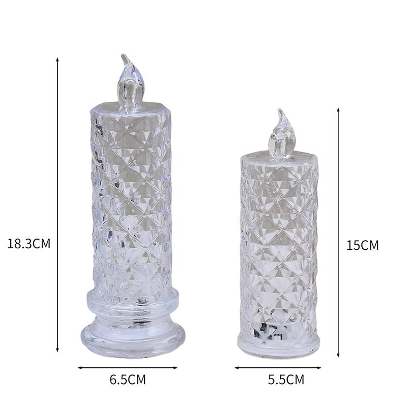 Led Candle Light Rose Pattern Projection Simulation Flameless Candle Lamp For Home Birthday Wedding Party Decoration
