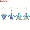 Y2K Colorful Turtle Acrylic Earrings For Women Chic Fashion Earrings Novelty Earrings Summer Vacation Casual Earrings