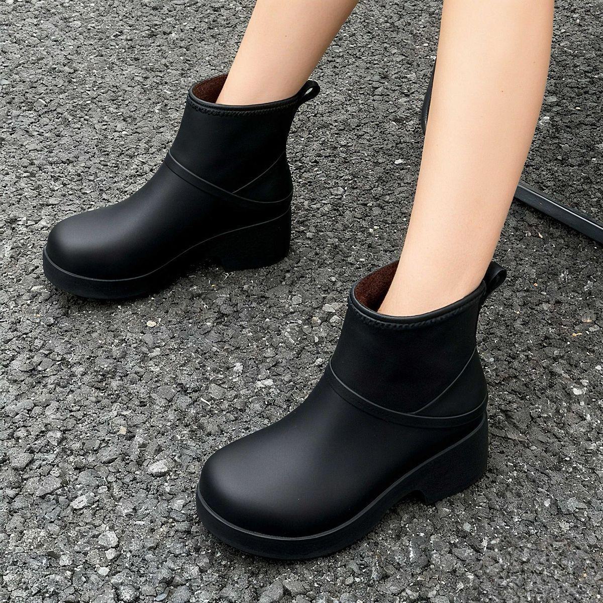 

Fashion Martin boots women s shoes short boots fried street 5 round 2 head thick-soled waterproof table autumn, winter, spring and autumn new short b size 36