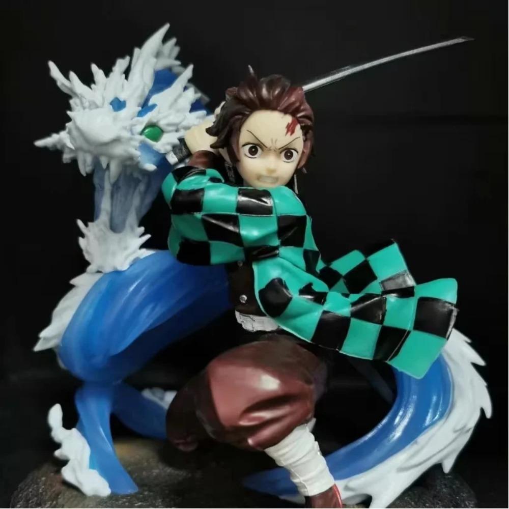 20cm Demon Slayer Tanjiro Gk Figure Water Dragon Style Action Statue Anime Collectible Model Toy Desk Decor Anime Fan Gift