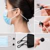 400pcs Black White Color Silicone Toggles Buckle Adjustment Buckle Clip  DIY Crafts Supplies