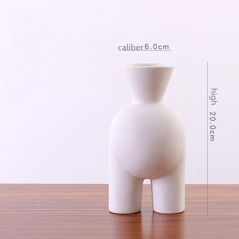 Ceramic Human Body Shape Vase Nude Naked Girl Butt Ceramic Flower Vase Flower Arrangement Modern Home Creative Decoration