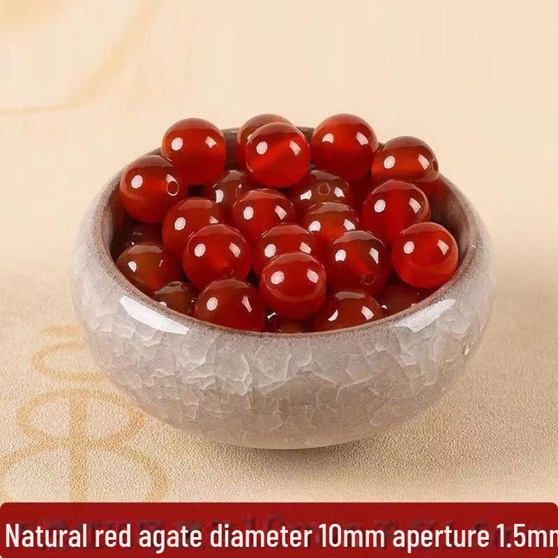 

Бусины из натурального красного агата: Бусины с большими отверстиями для браслетов, ожерелий и ювелирных аксессуаров своими руками