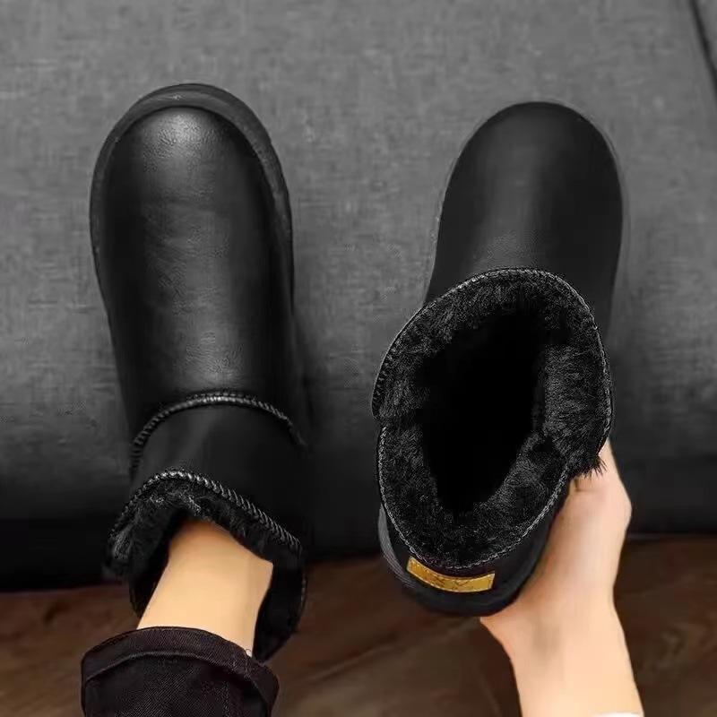 Winter snow boots men's shoes non-slip, waterproof and wear-resistant comfortable thick-soled piled thickened women's shoes snow thick cotton shoes