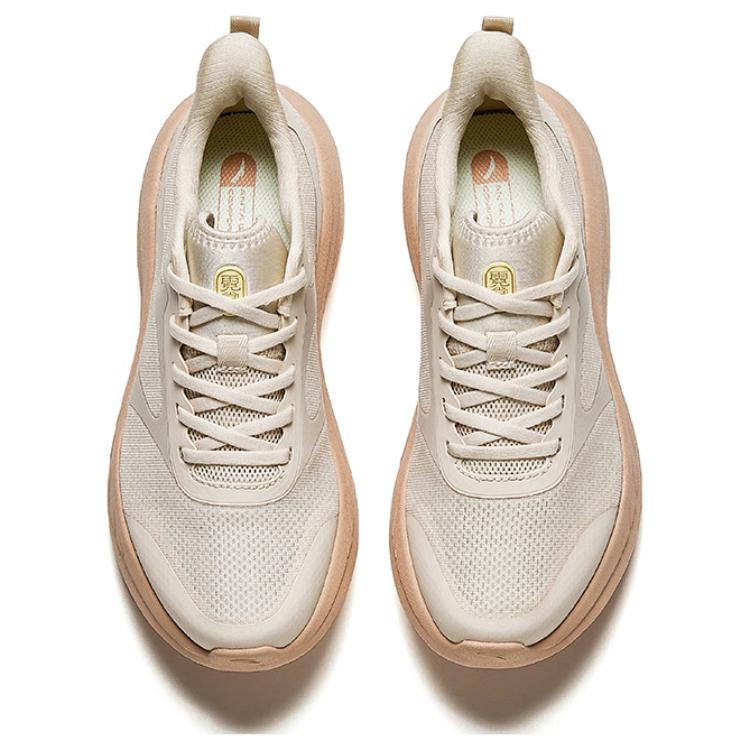 Anta Bequeme Mode Stoßdämpfende Verschleißfeste Rutschfeste Low-Top Laufschuhe Damen Sneaker Hellgrau 122427753-4