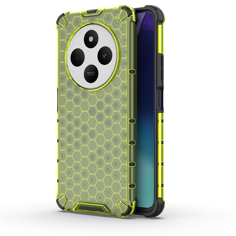 Shockproof Transparent Case For Xiaomi Poco C75 Honeycomb Armor Full Back Case For Poco C75 Case Cover For Poco C75 6.88 inch