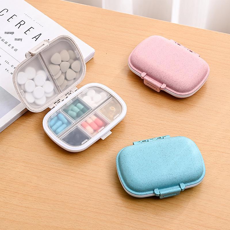Portable 8-Compartment Moisture-Proof Weekly Pill Organizer and Storage Box