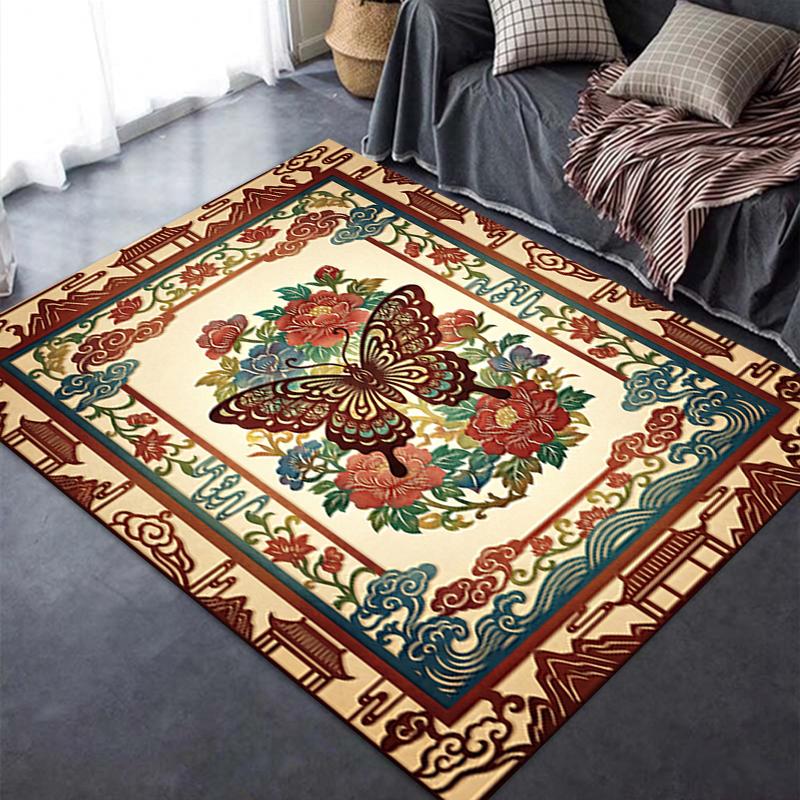 2025 New Classical Butterfly Carpet Rug for Living Room Bedroom Home Sofa Decoration,Kids play Non-slip Floor Mat46