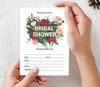 Inkdotpot 30A  Floral GreeneryA  Fill-In Style Bridal Shower Invitations Wedding Blank